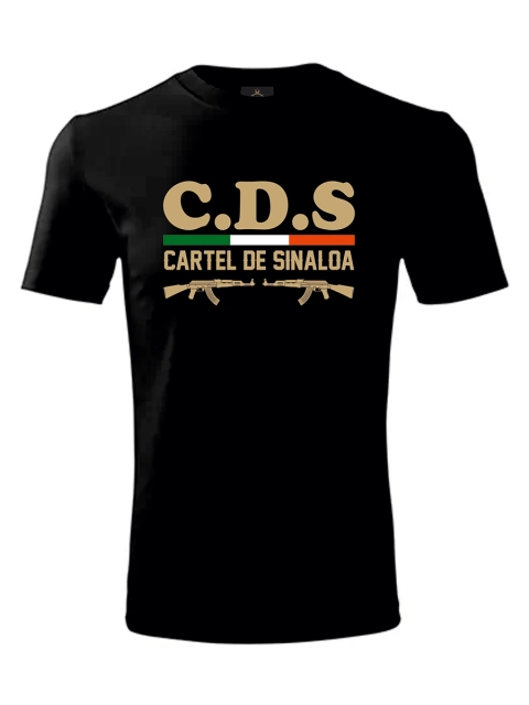 EL PATRON pánske tričko – CDS AK-47 – Čierna