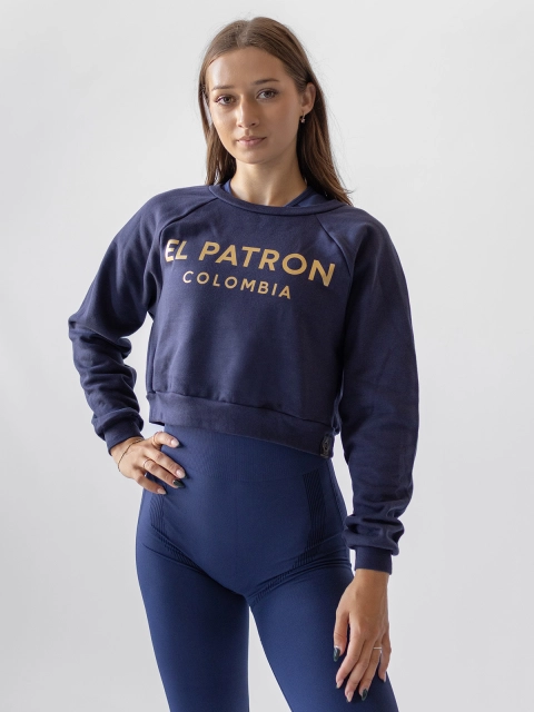 Dámska mikina EL PATRON Colombia Navy Crop Sweatshirt