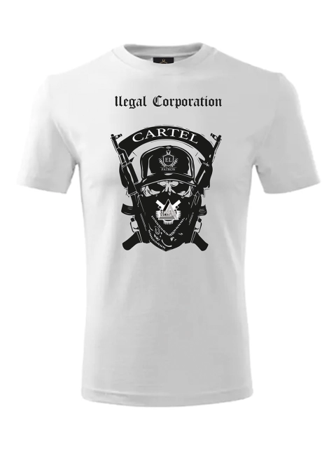 EL PATRON pánske tričko – Cartel Sicarios – Biela