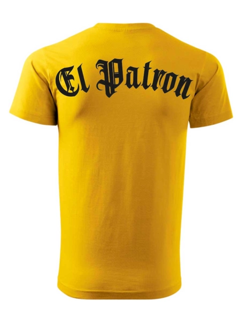 Pánske tričko EL Patron ELEGANT – Žlté s čiernym logom