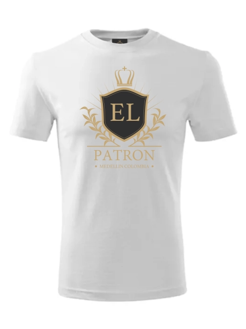 EL PATRON pánske tričko – Elegant – Iconic – Biela