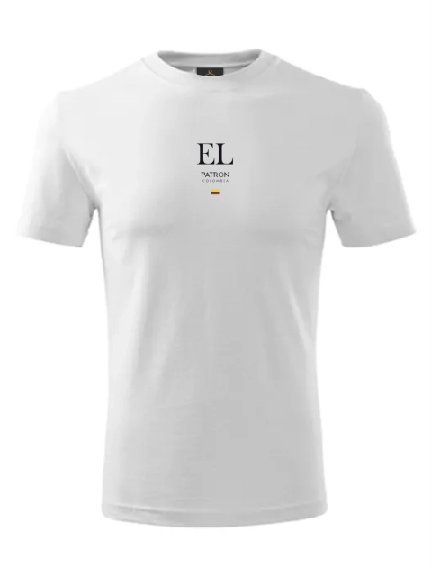 EL PATRON pánske tričko – EL Small – Biela