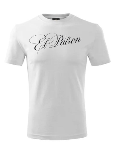EL PATRON pánske tričko – Elegant – Signature – Biela