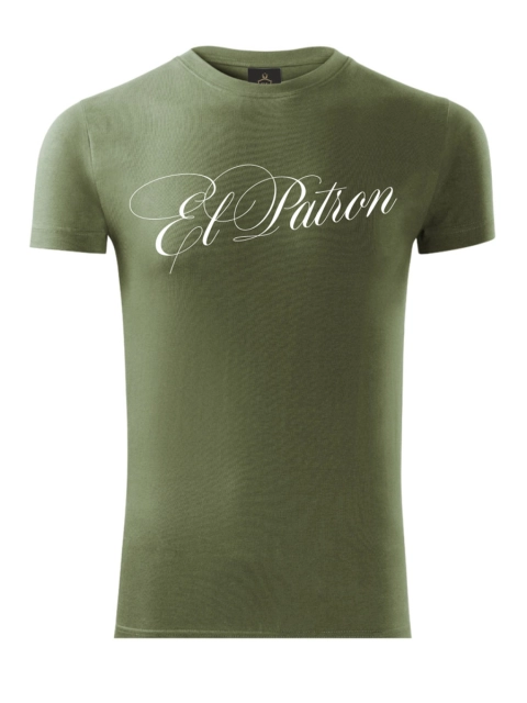Pánske tričko EL Patron ELEGANT SIGNATURE ARMY – Olivovo zelené